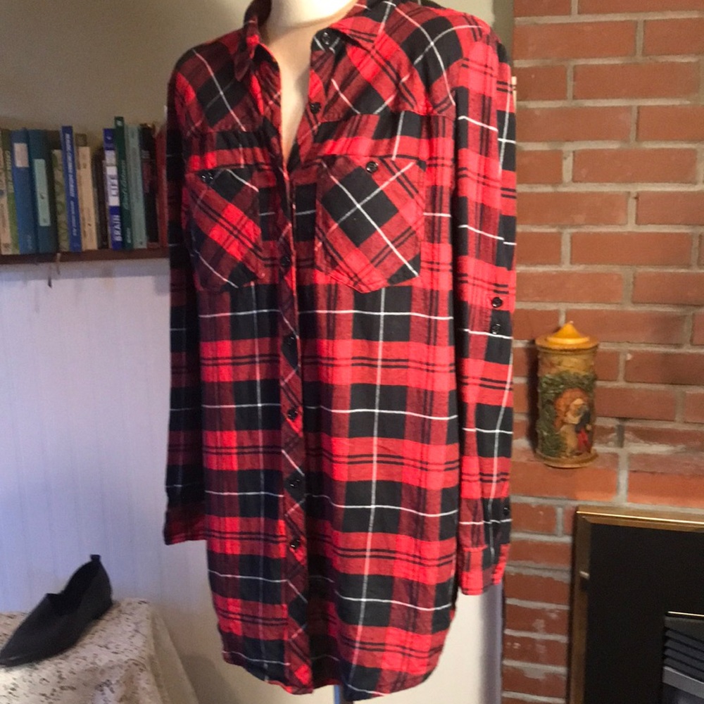 Forever 21 pre owned 100% cotton flannel shirt in M